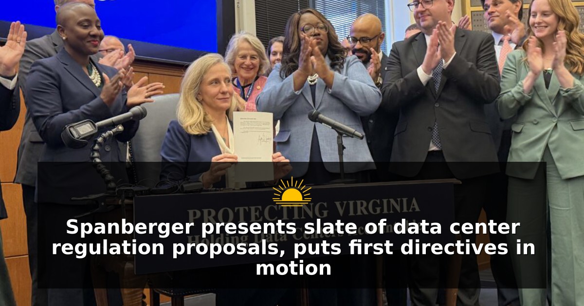 Spanberger presents slate of data center regulation proposals, puts first directives in motion