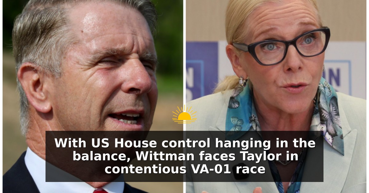 U.S. Rep. Rob Wittman, R-Westmoreland, left, is running for reelection in Virginia's 1st Congressional District, as Democratic challenger Shannon Taylor aims to unseat him. (Photo by Charlotte Rene Woods/Virginia Mercury)