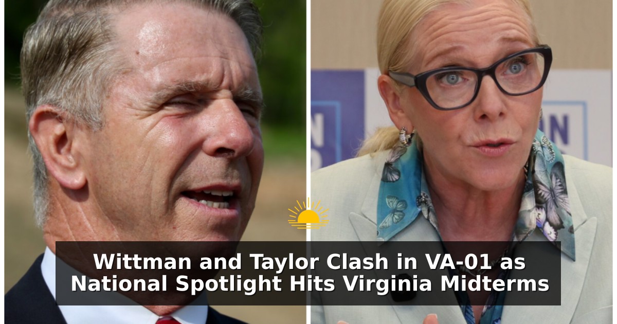 U.S. Rep. Rob Wittman, R-Westmoreland, left, is running for reelection in Virginia's 1st Congressional District, as Democratic challenger Shannon Taylor aims to unseat him. (Photo by Charlotte Rene Woods/Virginia Mercury)