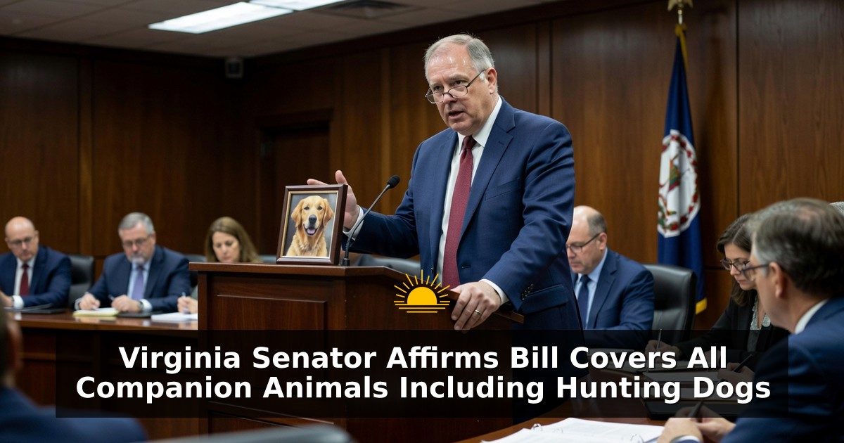 Virginia Senator Affirms Bill Covers All Companion Animals Including Hunting Dogs