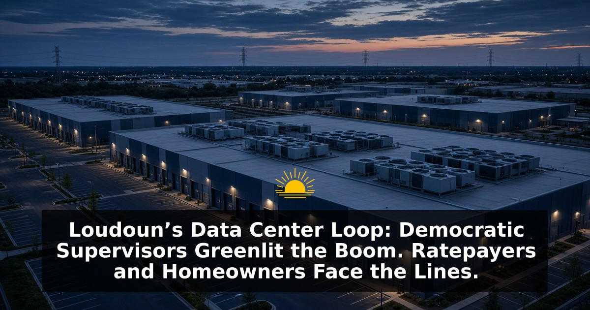 Loudoun’s Data Center Loop: Democratic Supervisors Greenlit the Boom. Ratepayers and Homeowners Face the Lines.