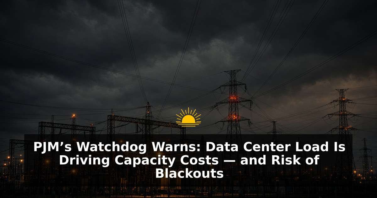 Data Center Load Is Driving Capacity Costs — and Risk of Blackouts