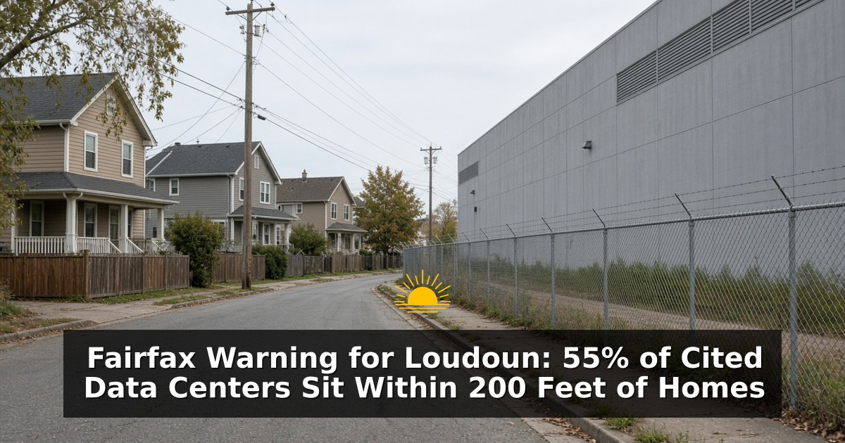 Loudoun: 55% of Cited Data Centers Sit Within 200 Feet of Homes