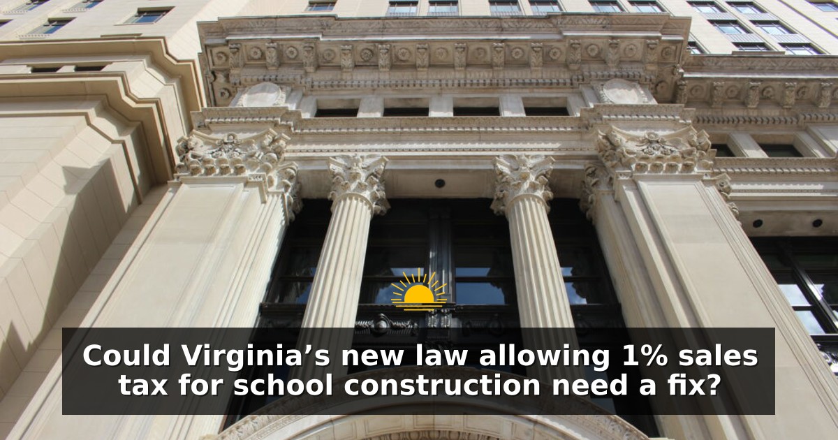 The historic facade of Virginia's new General Assembly Building in Richmond. (Photo by Sarah Vogelsong/Virginia Mercury)