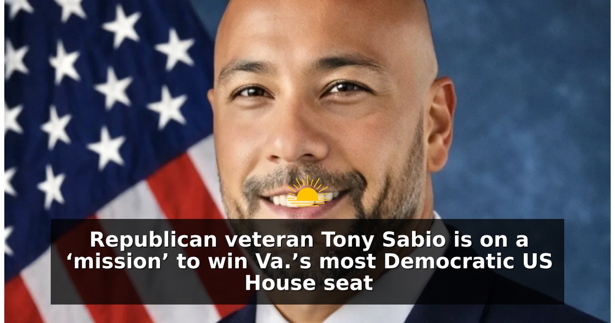 Republican Tony Sabio is vying to replace Democratic incumbent U.S. Rep. Don Beyer in Virginia's 8th Congressional District race. (Photo courtesy of campaign)
