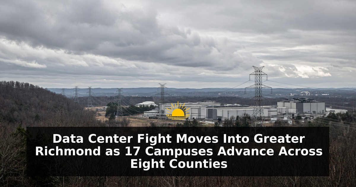 Data Center Fight Moves Into Greater Richmond as 17 Campuses Advance Across Eight Counties