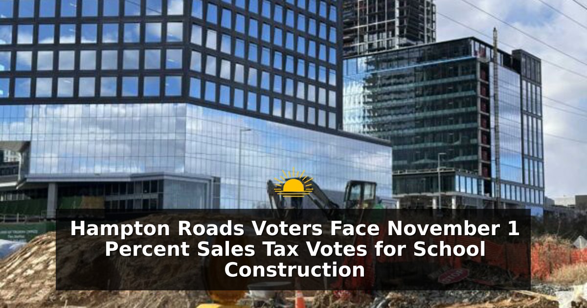Hampton Roads Voters Face November 1 Percent Sales Tax Votes for School Construction