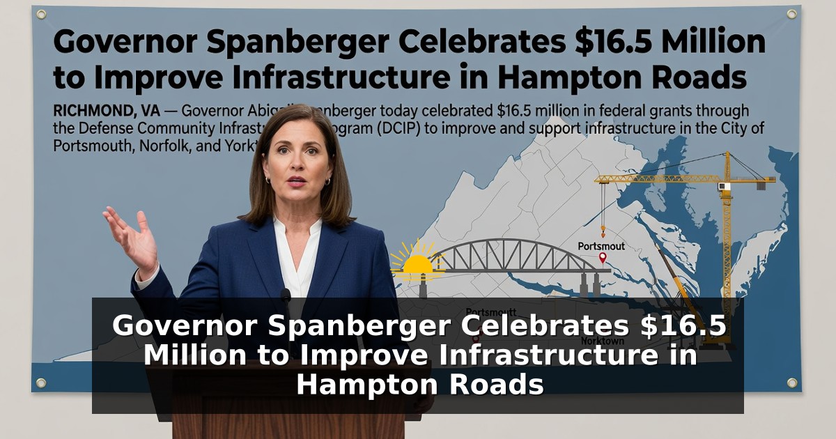 Generated illustration for a Virginia governor press release. Not a photograph.