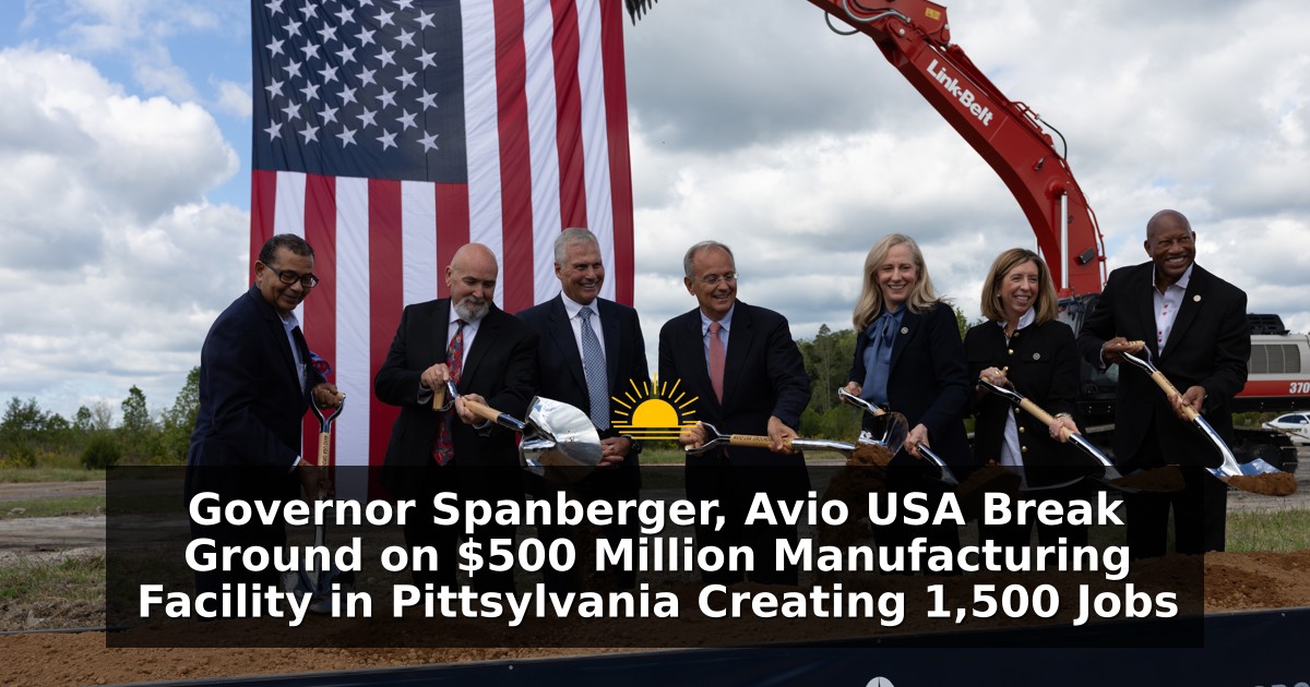 Governor Spanberger, Avio USA Break Ground on $500 Million Manufacturing Facility in Pittsylvania Creating 1,500 Jobs