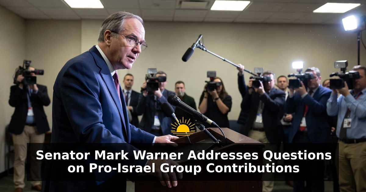 Senator Mark Warner Addresses Questions on Pro-Israel Group Contributions