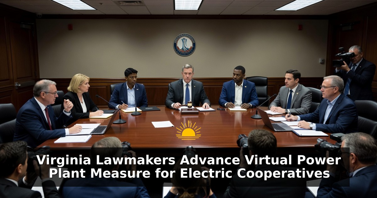 Virginia Lawmakers Advance Virtual Power Plant Measure for Electric Cooperatives