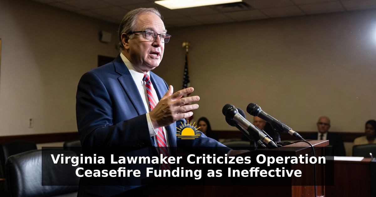 Virginia Lawmaker Criticizes Operation Ceasefire Funding as Ineffective