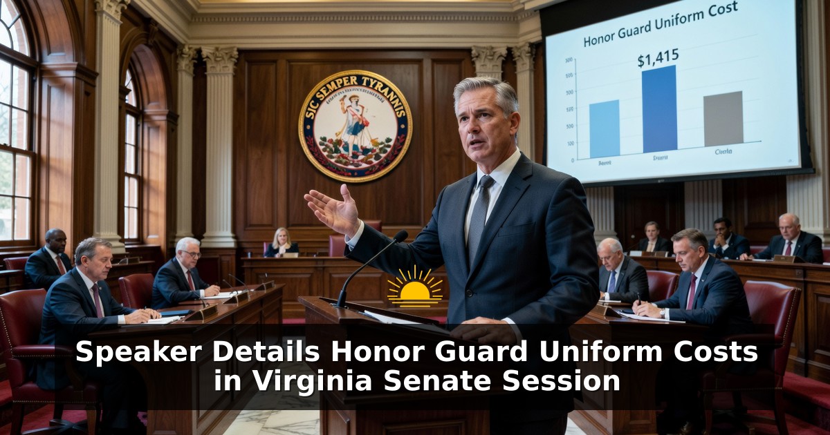 Speaker Details Honor Guard Uniform Costs in Virginia Senate Session