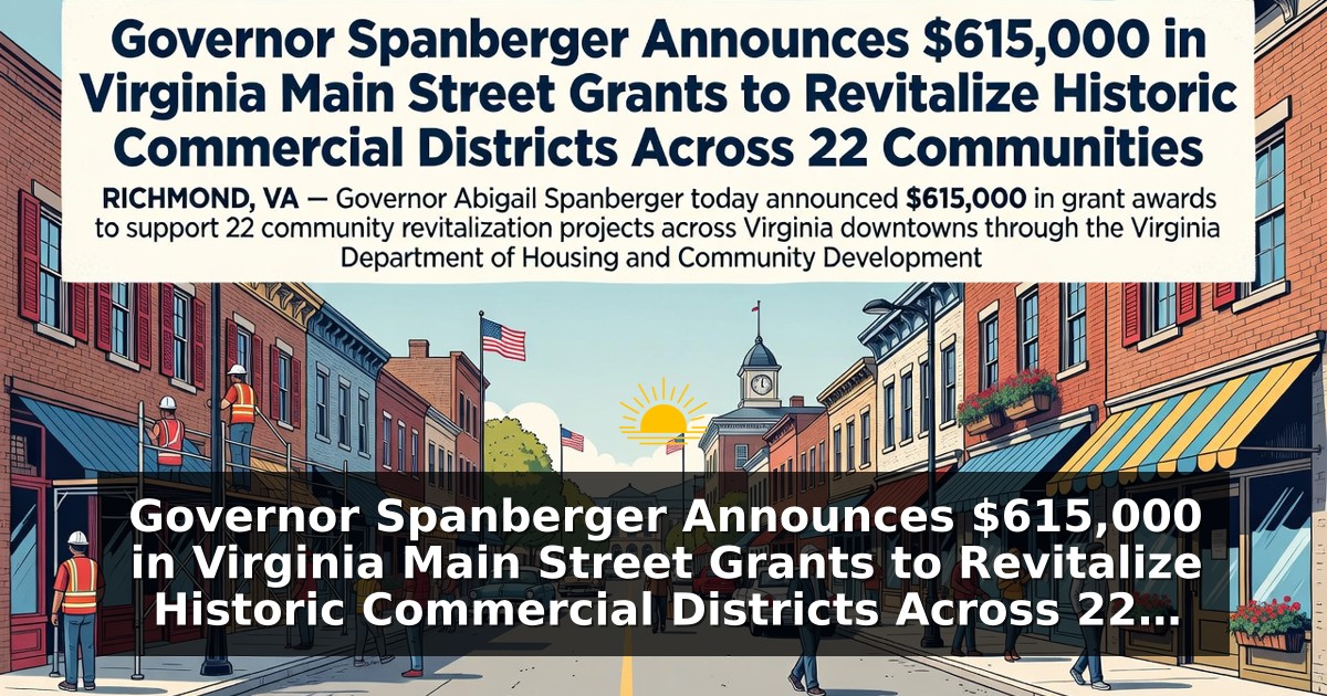 Generated illustration for a Virginia governor press release. Not a photograph.