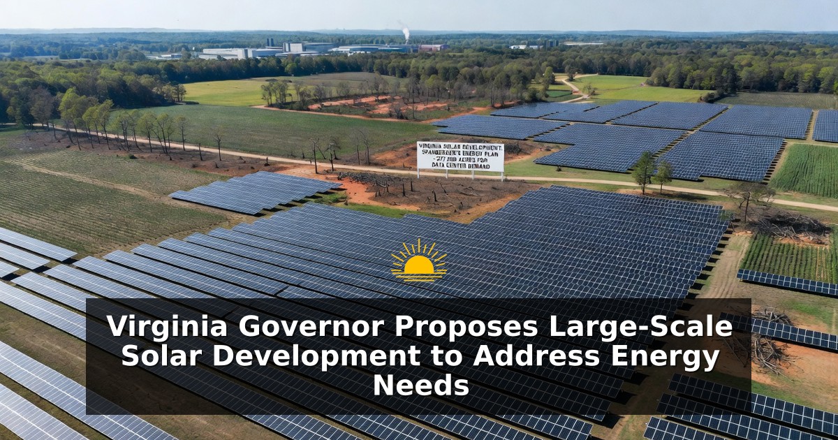 Virginia Governor Proposes Large-Scale Solar Development to Address Energy Needs-orig