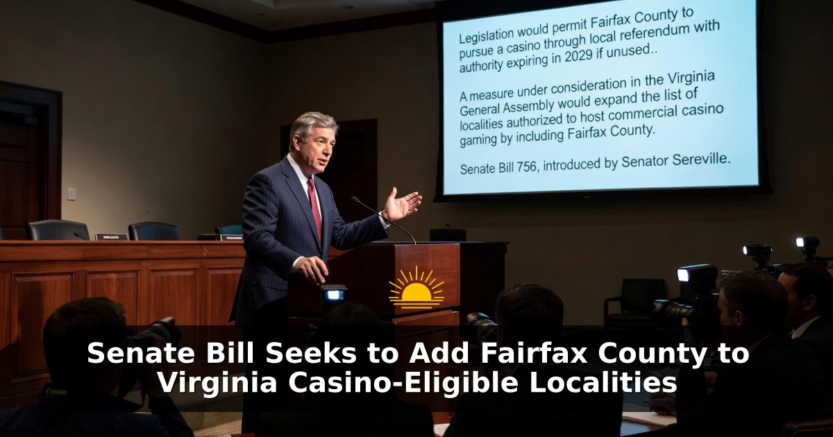 Senate Bill Seeks to Add Fairfax County to Virginia Casino-Eligible Localities