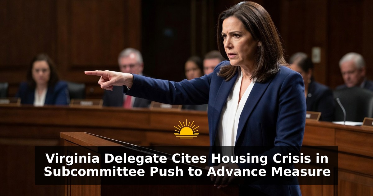 Virginia Delegate Cites Housing Crisis in Subcommittee Push to Advance Measure