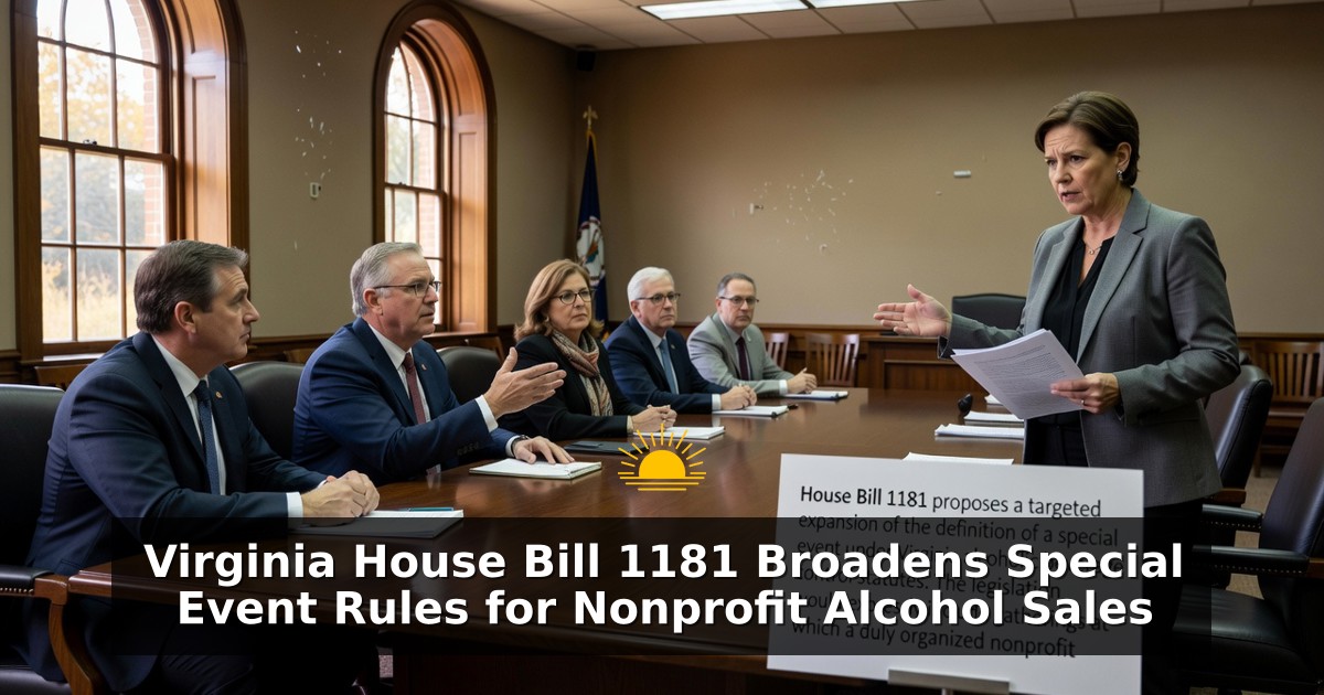 Virginia House Bill 1181 Broadens Special Event Rules for Nonprofit Alcohol Sales