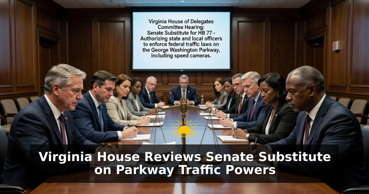 Virginia House Reviews Senate Substitute on Parkway Traffic Powers