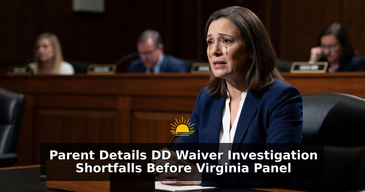 Parent Details DD Waiver Investigation Shortfalls Before Virginia Panel