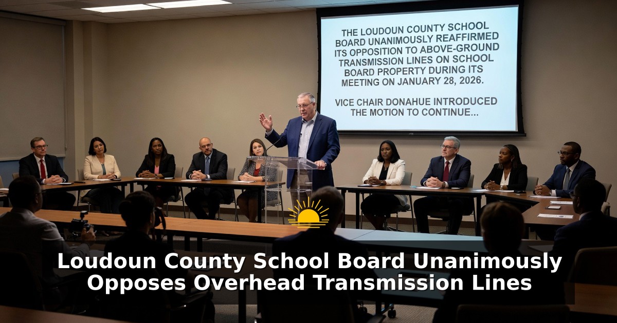 Loudoun County School Board Unanimously Opposes Overhead Transmission Lines