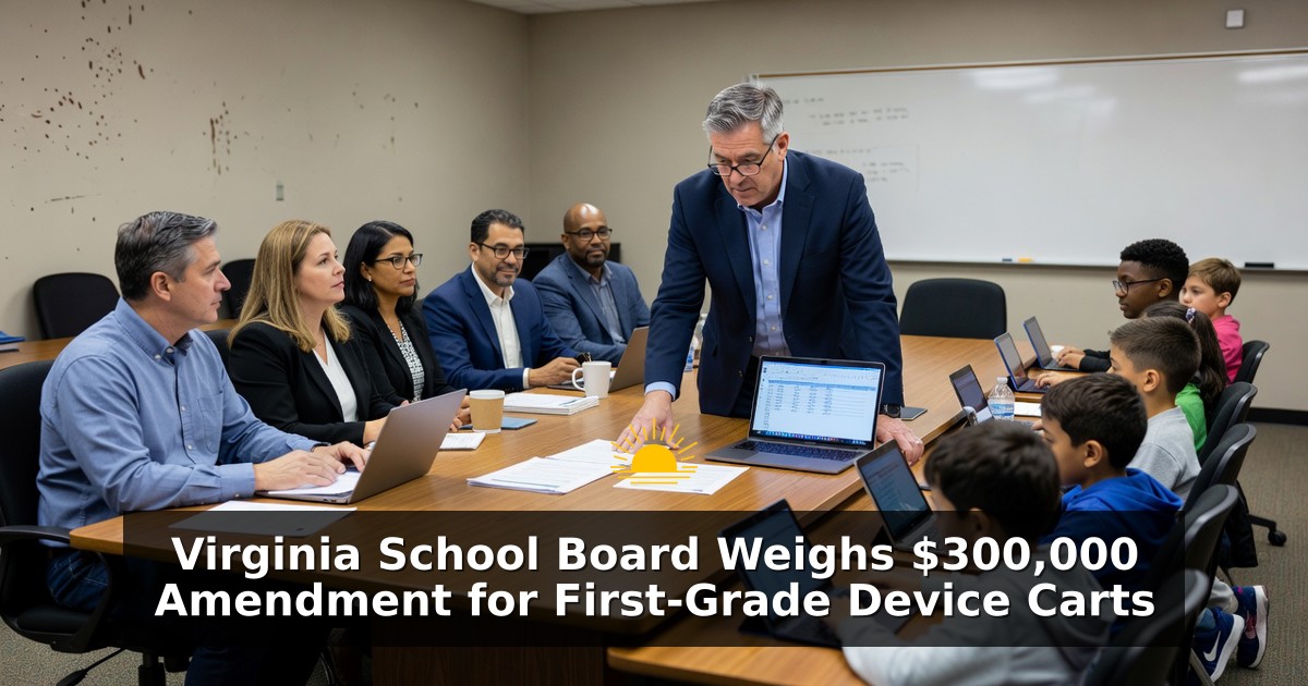 Virginia School Board Weighs $300,000 Amendment for First-Grade Device Carts