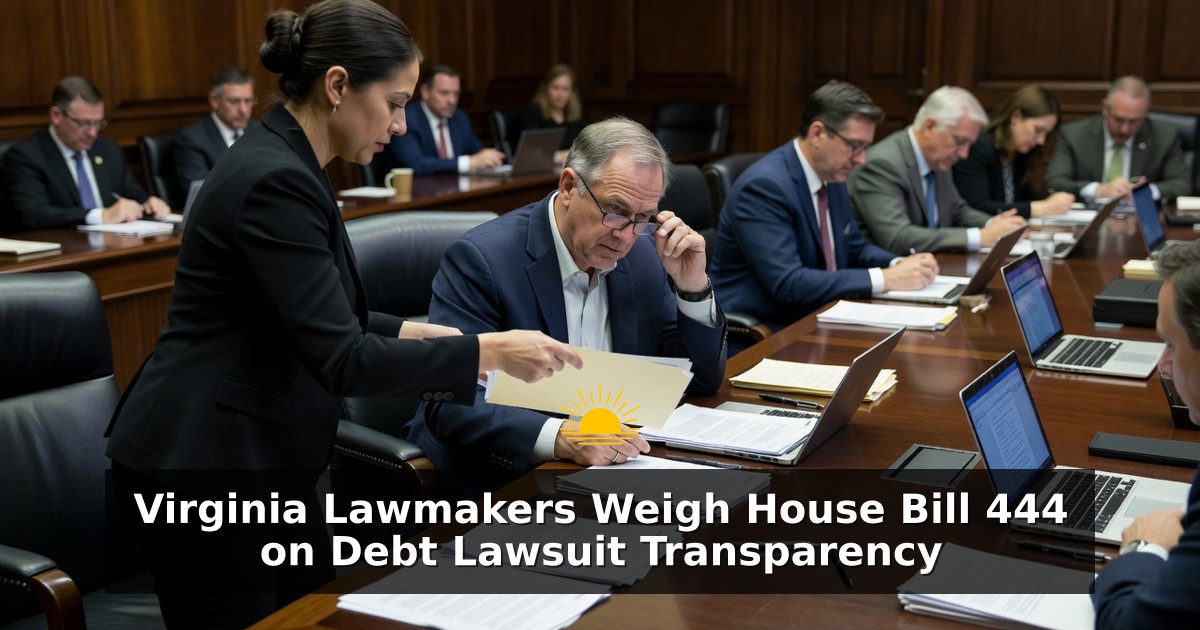 Virginia Lawmakers Weigh House Bill 444 on Debt Lawsuit Transparency