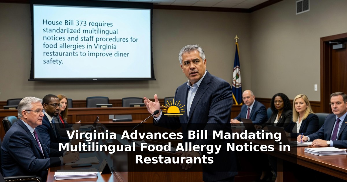 Virginia Advances Bill Mandating Multilingual Food Allergy Notices in Restaurants