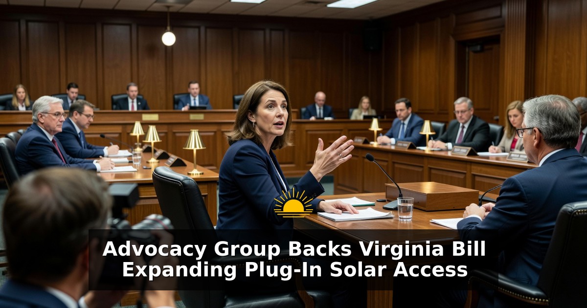 Advocacy Group Backs Virginia Bill Expanding Plug-In Solar Access