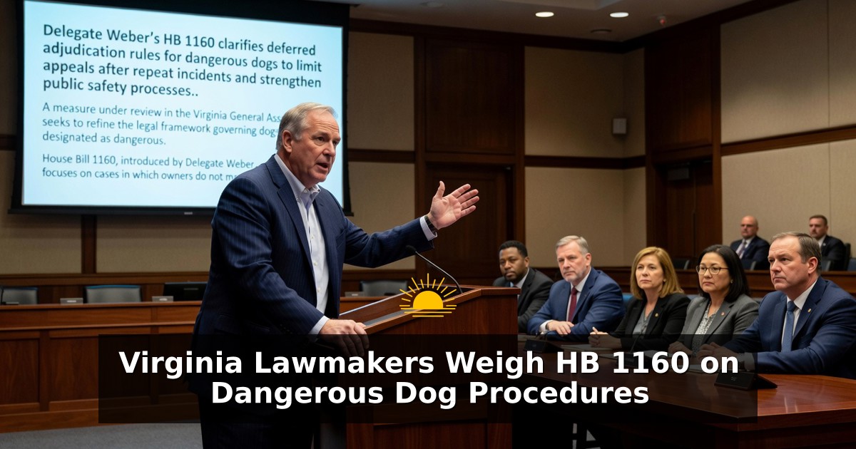 Virginia Lawmakers Weigh HB 1160 on Dangerous Dog Procedures