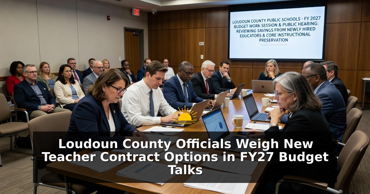 Loudoun County Officials Weigh New Teacher Contract Options in FY27 Budget Talks