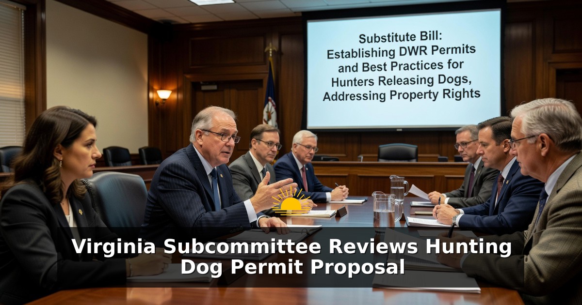 Virginia Subcommittee Reviews Hunting Dog Permit Proposal