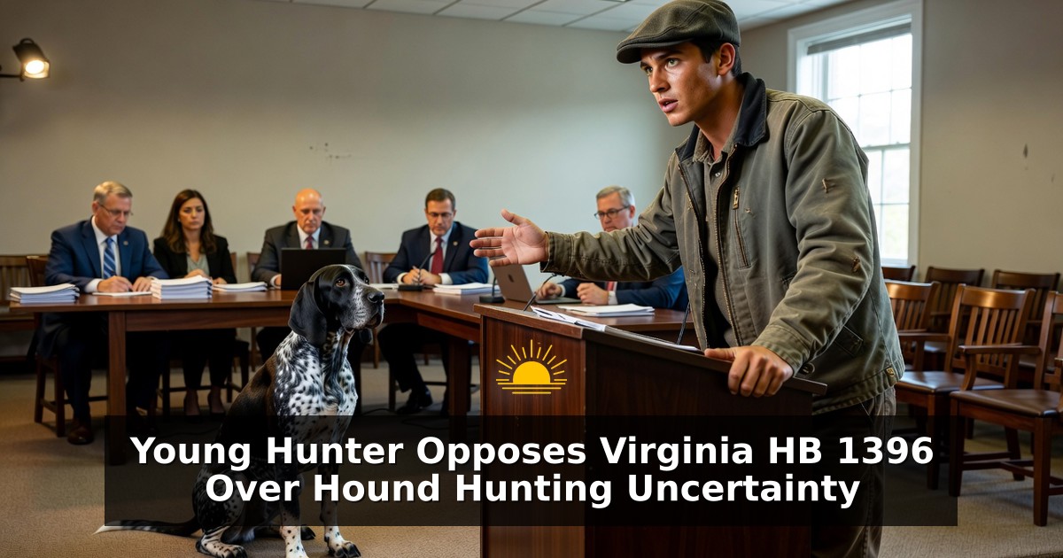 Young Hunter Opposes Virginia HB 1396 Over Hound Hunting Uncertainty