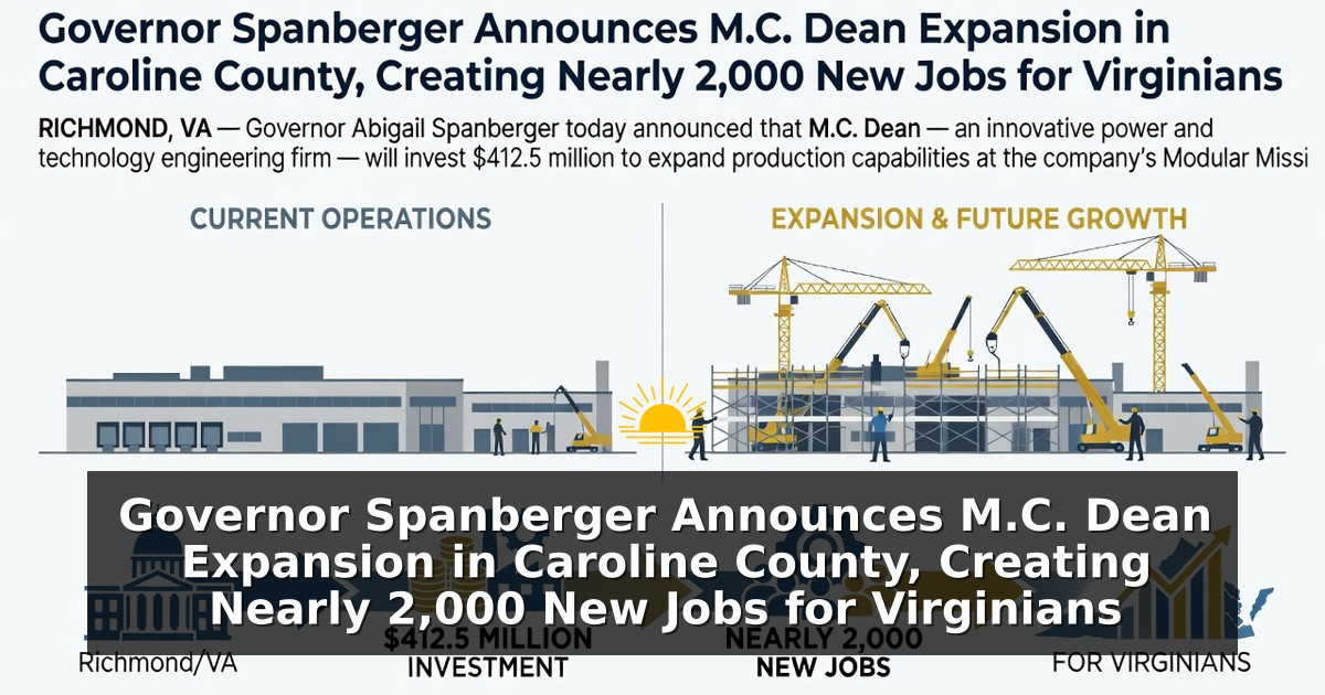 Generated illustration for a Virginia governor press release. Not a photograph.