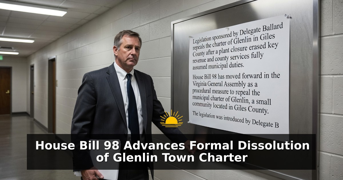 House Bill 98 Advances Formal Dissolution of Glenlin Town Charter