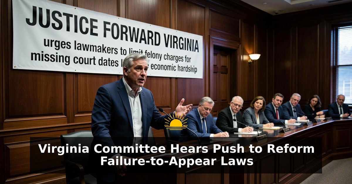 Virginia Committee Hears Push to Reform Failure-to-Appear Laws