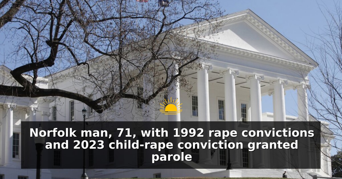 Norfolk man, 71, with 1992 rape convictions and 2023 child-rape conviction granted parole