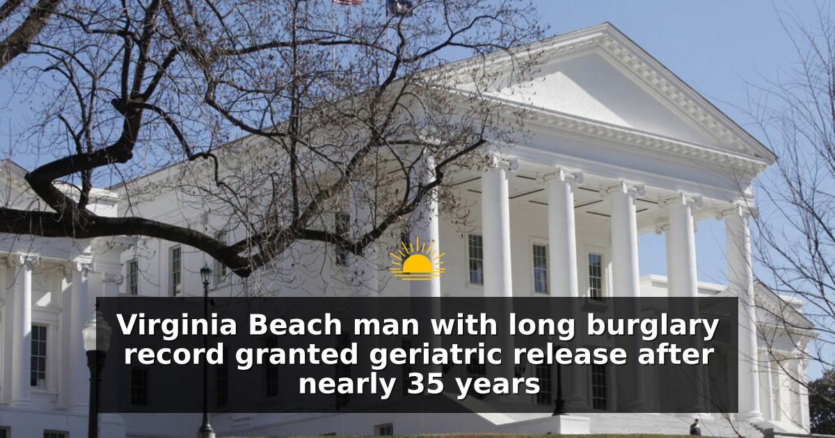 Virginia Beach man with long burglary record granted geriatric release after nearly 35 years