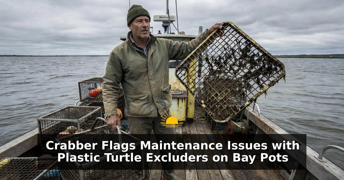 Crabber Flags Maintenance Issues with Plastic Turtle Excluders on Bay Pots