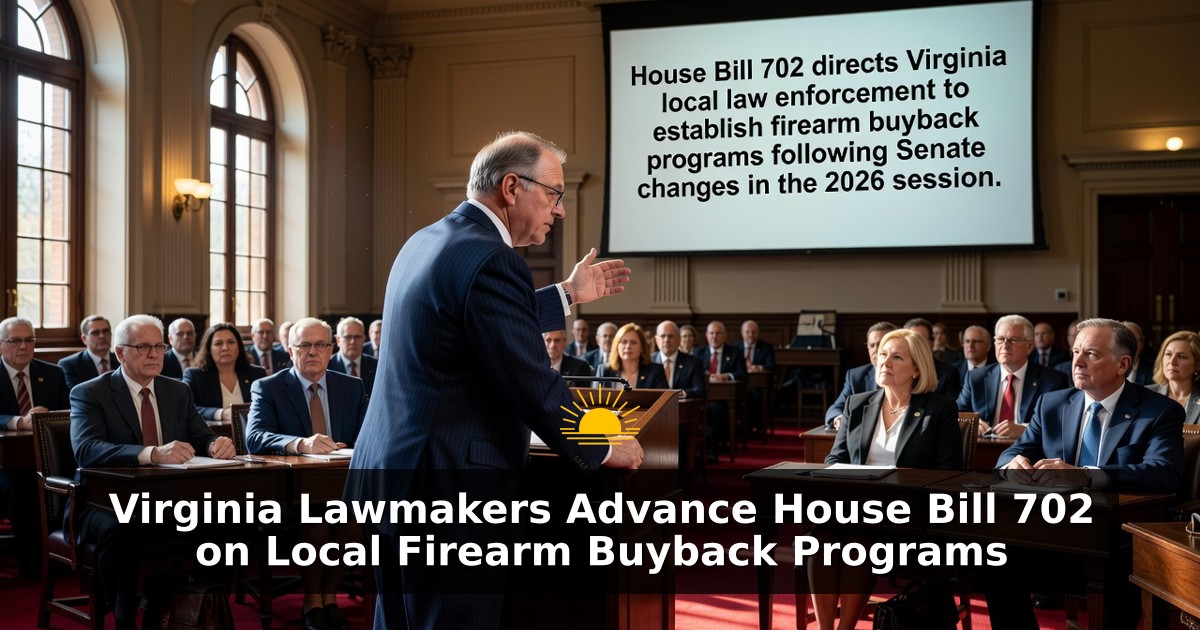 Virginia Lawmakers Advance House Bill 702 on Local Firearm Buyback Programs