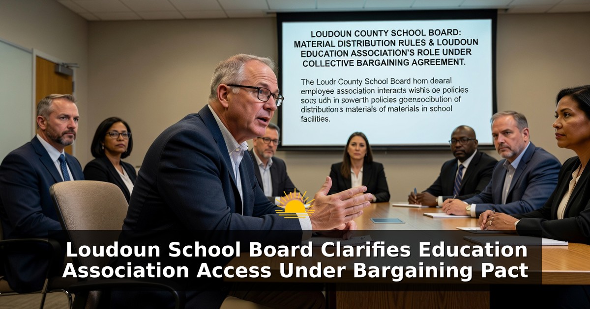 Loudoun School Board Clarifies Education Association Access Under Bargaining Pact