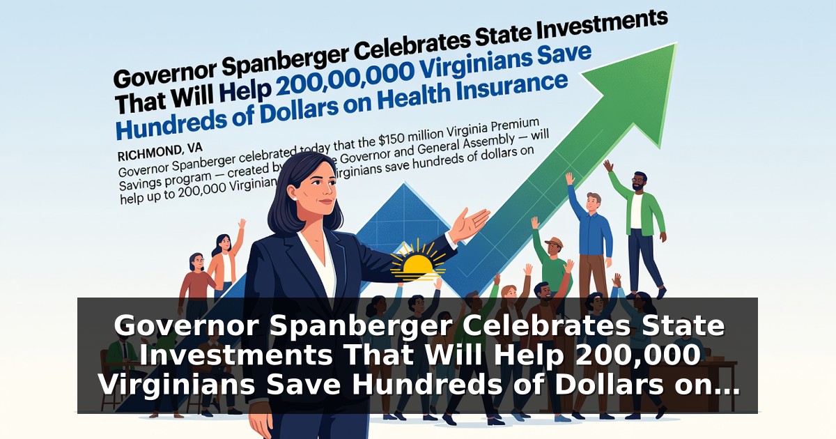 Generated illustration for a Virginia governor press release. Not a photograph.