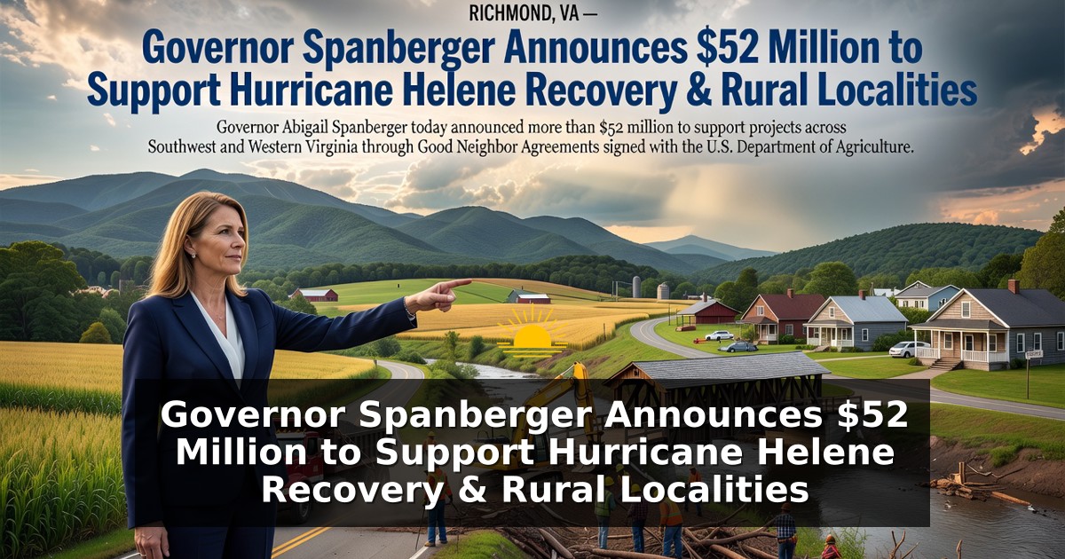 Generated illustration for a Virginia governor press release. Not a photograph.