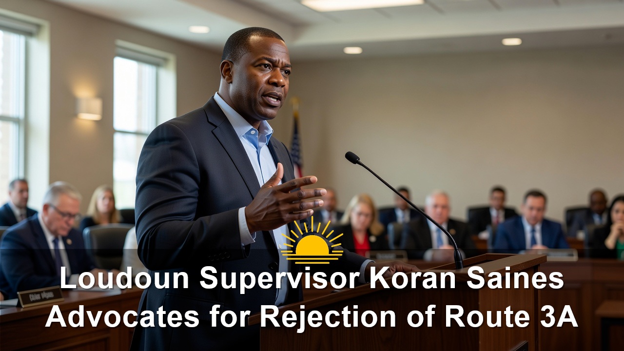 Loudoun Supervisor Koran Saines Advocates for Rejection of Route 3A