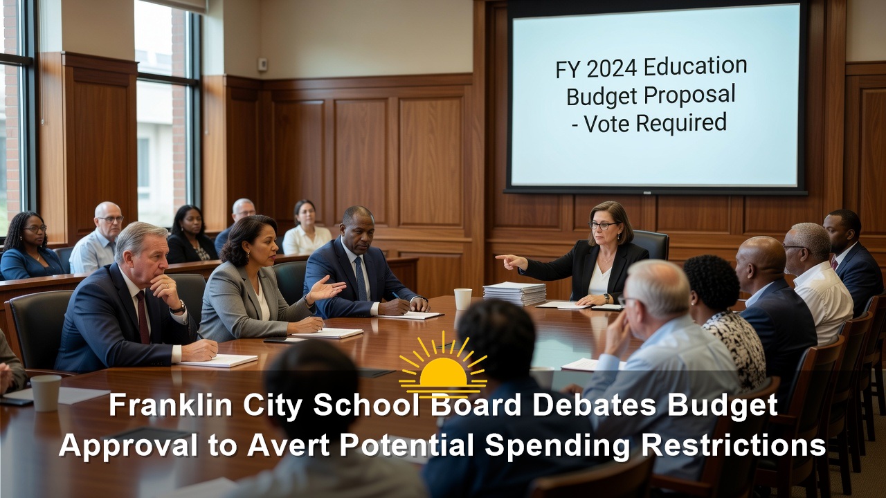 Franklin City School Board Debates Budget Approval to Avert Potential Spending Restrictions