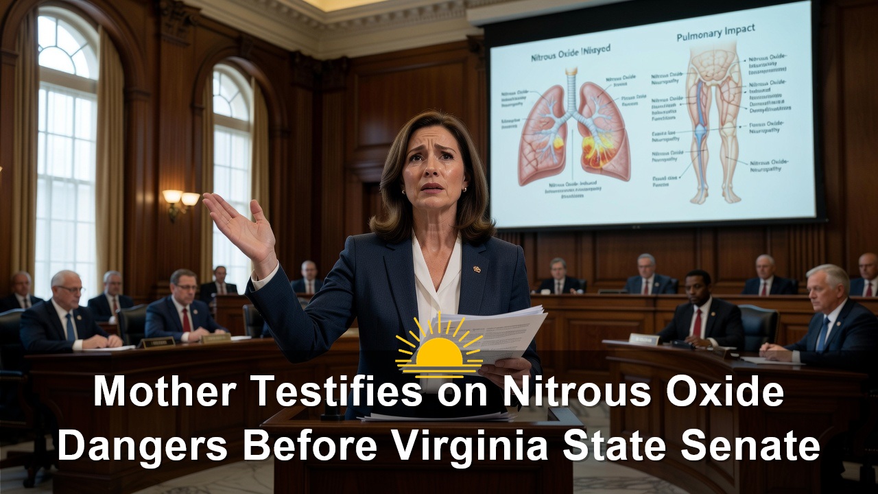 Mother Testifies on Nitrous Oxide Dangers Before Virginia State Senate