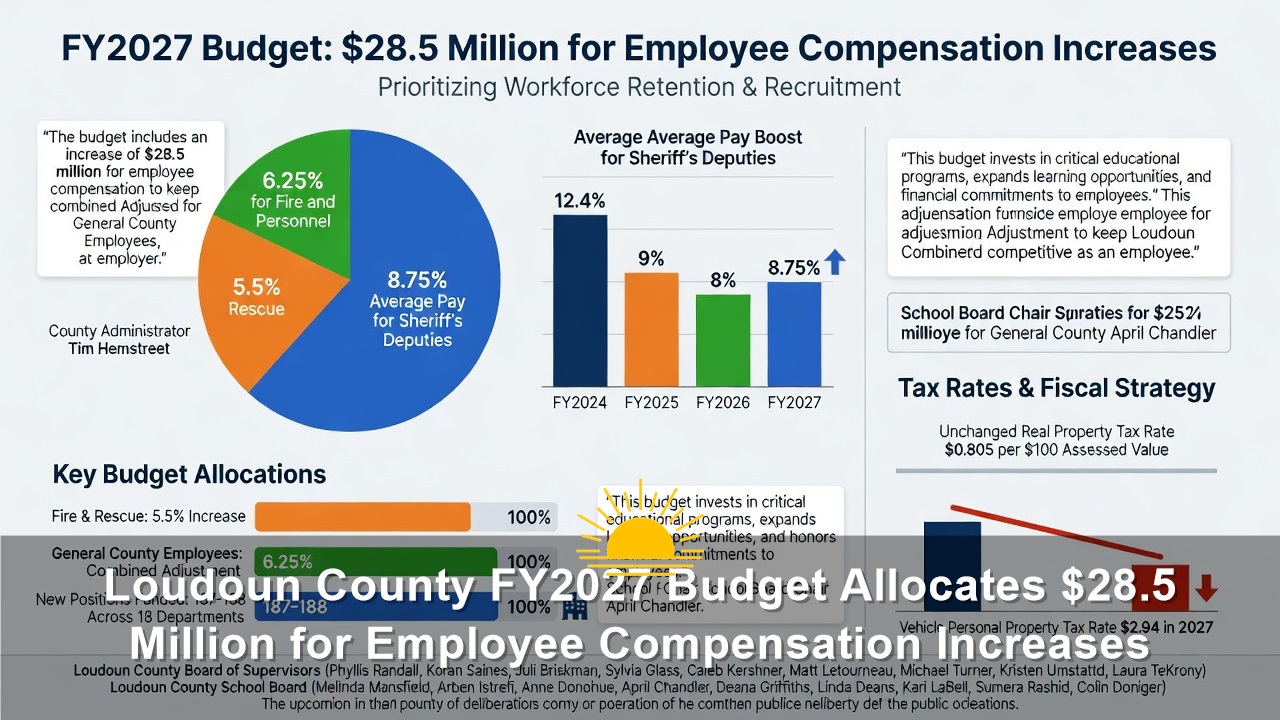 Loudoun County FY2027 Budget Allocates $28.5 Million for Employee Compensation Increases