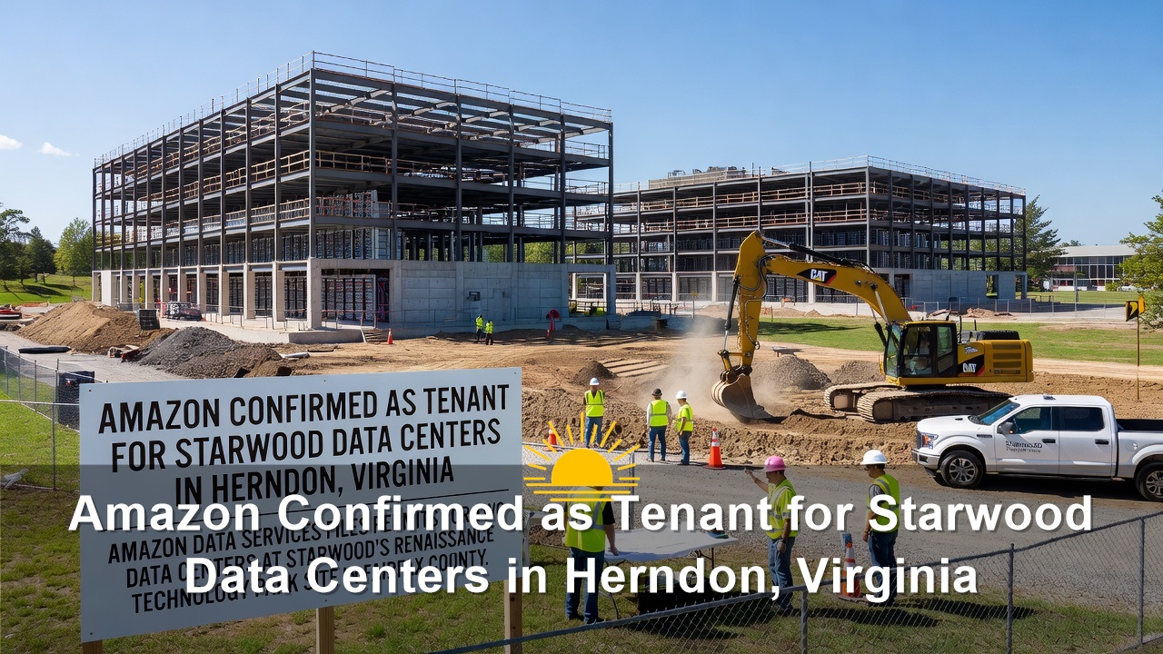 Amazon Confirmed as Tenant for Starwood Data Centers in Herndon, Virginia