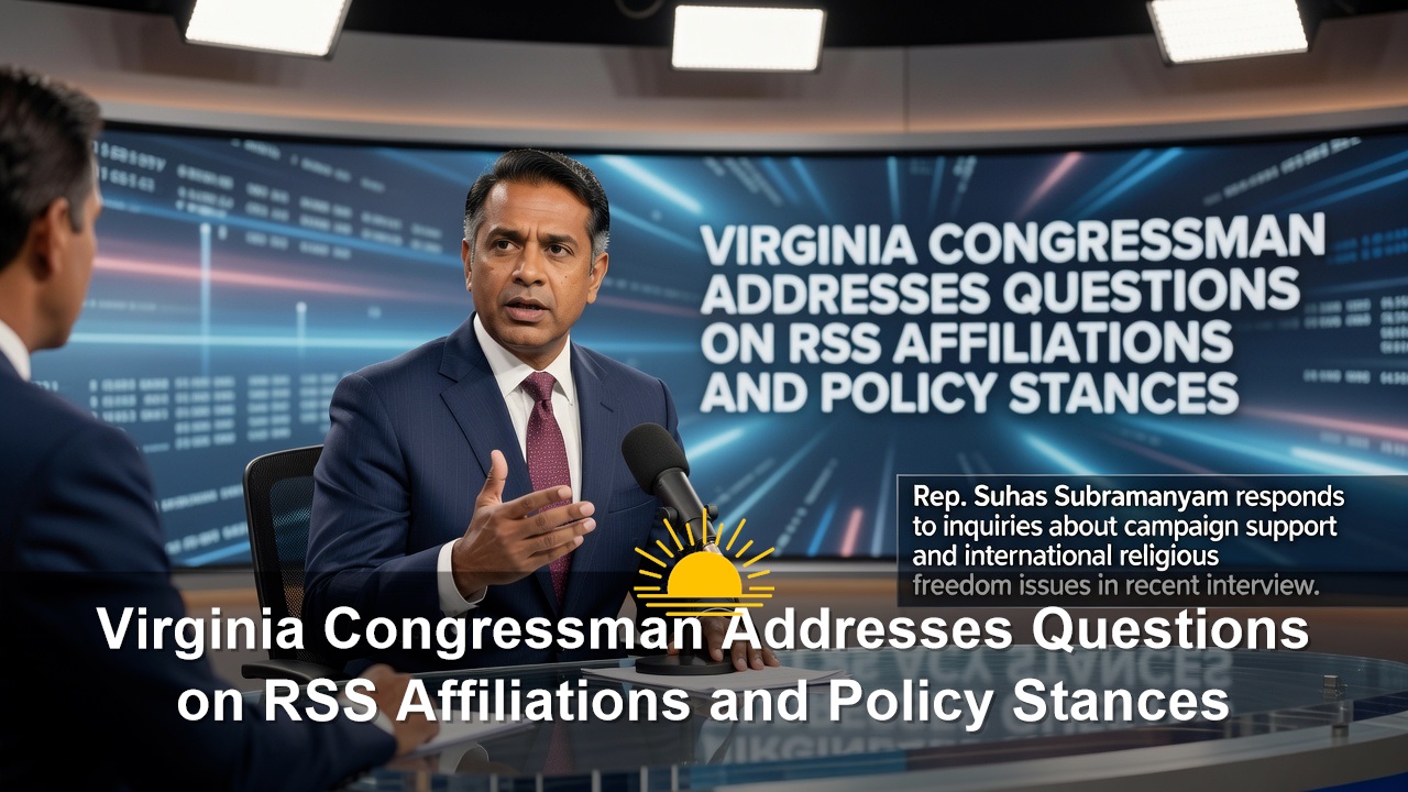 Virginia Congressman Addresses Questions on RSS Affiliations and Policy Stances