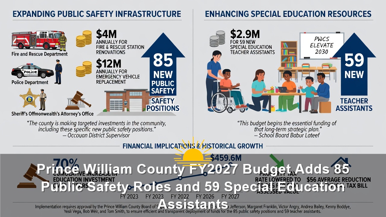 Prince William County FY2027 Budget Adds 85 Public Safety Roles and 59 Special Education Assistants
